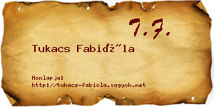 Tukacs Fabióla névjegykártya